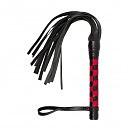  VIP Leather Flogger Black&Red