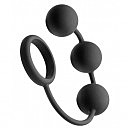   Tom of Finland Silicone Cock Ring with 3 Weighted Balls