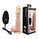   Thunder Up Suction Base Vibrating Dildo Flesh, 22  4 