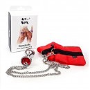      Art of Sex Handcuffs with Metal Anal Plug, M