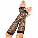      One SIze Fishnet Arm Warmers Gloves  Leg Avenue Rhinestone, 