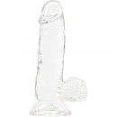  Addiction — Crystal Clear Dildo with Balls — 6», 15,2  3,8 
