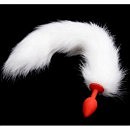 �������� ������ S � ������� DS Fetish Anal plug S silikone faux fur fox polyester, 7 � 2,5 ��