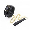 ������� � �������� DS Fetish Collar black with leash