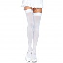   Leg Avenue Opaque Nylon Thigh Highs OS White
