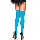   Leg Avenue Opaque Nylon Thigh Highs OS Neon Blue