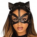    Leg Avenue Vegan leather studded catmask Black