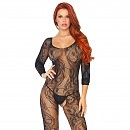    Leg Avenue Swirl Lace Bodystocking Black O/S