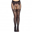  Leg Avenue Fishnet tights with backseam Black O/S