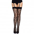     Leg Avenue Heart net thigh highs OS Black 