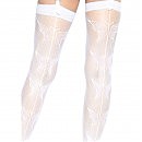    Leg Avenue butterfly backseam thigh highs White O/S