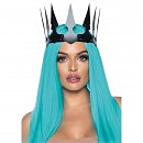 Leg Avenue Faux leather spiked crown Black