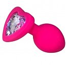   Loveshop Pink Silicone Heart White, M