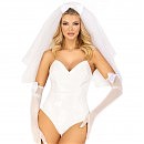   Leg Avenue Tiered bridal veil O/S