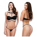    Sexy strappy bra harness black, OS