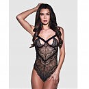   Sexy Strappy Lace Teddy Black, S/M
