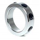     Metal Cock Ring with Black Diamonds Medium