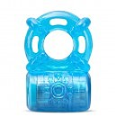     STAY HARD 5 FUNCTION COCK RING BLUE