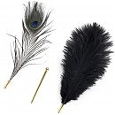     LOCKINK SEVANDA Natural Peacock Flirting Feather Tickler