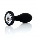    Jewellery Silicone Black Plug L Clear BOSS, 10,5  3,2 