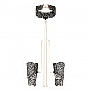     Rosy Gold Lace Cuffs and Collar Black