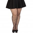     Leg Avenue Rhinestone micro net tights Plus size, 