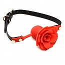     Master Series: Blossom Silicone Rose Gag  Red