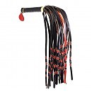     LOCKINK SEVANDA Red & Black Braided Tail Flogger