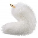      LOCKINK SEVANDA White Fox-Tail Anal Rose-shape Plug