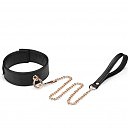    Liebe Seele Black Organosilicon Collar with Leash, 