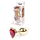     Jewellery Gold Heart Plug Red, -, 7  2,7 