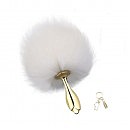      LOCKINK SEVANDA White Bunny-Tail Anal Rose-shape Plug, 7,7  2,7 