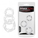     Power Plus Triple Beaded Ring Set Clear