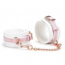     Liebe Seele White & Pink Fairy Leather Ankle Cuffs, -