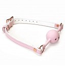  - Liebe Seele White & Pink Fairy Goat Leather Ball Gag,  