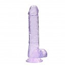 ������������� � �������� Realrock Dildo 8 Purple, ���������-����������, 21 � 4 ��