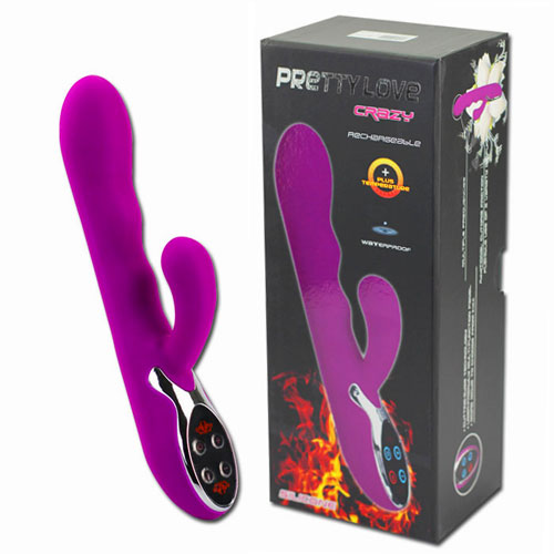 Silicon Vibrator with clit stimulator — Purple