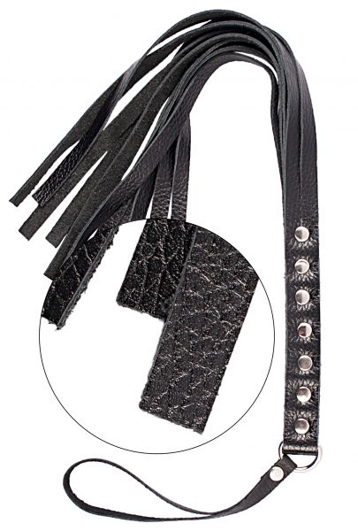   S&M Fancy Leather Floger Black