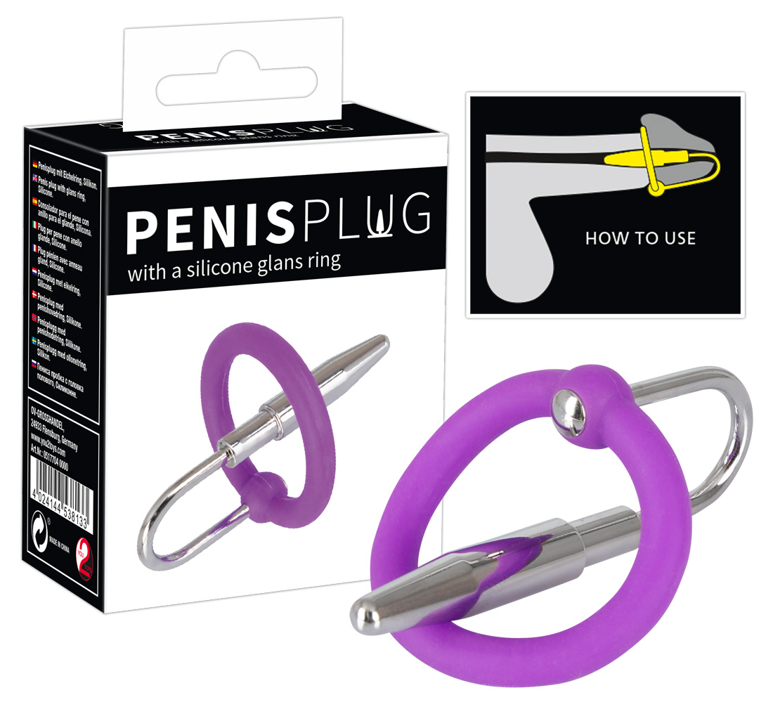       Penis Plug+Silicone Glans Ring Dilator