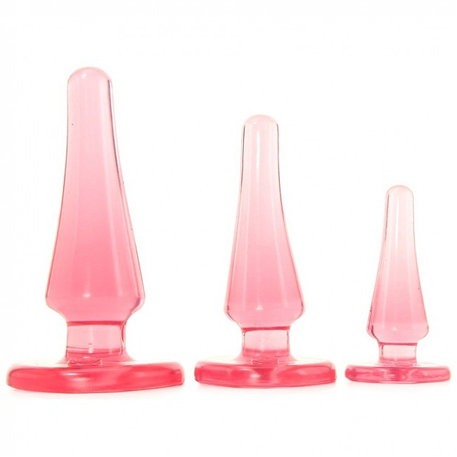    Doc Johnson Crystal Jellies Anal Initiation Kit — Pink