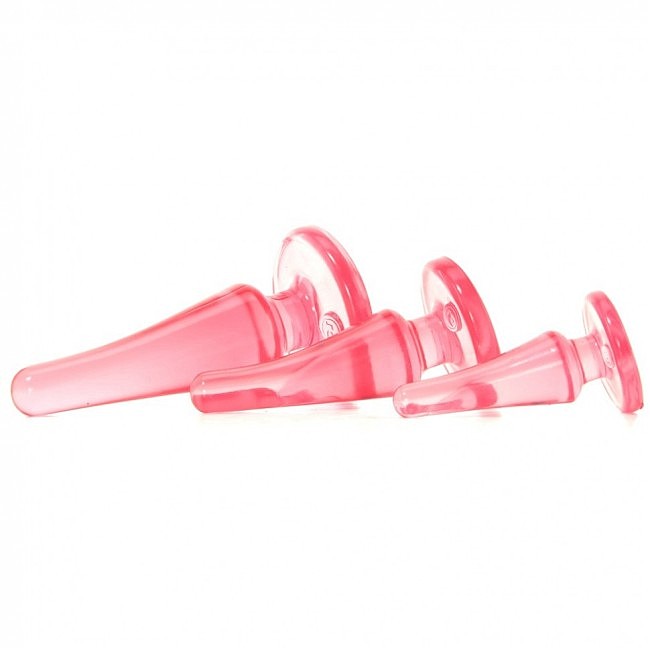    Doc Johnson Crystal Jellies Anal Initiation Kit — Pink
