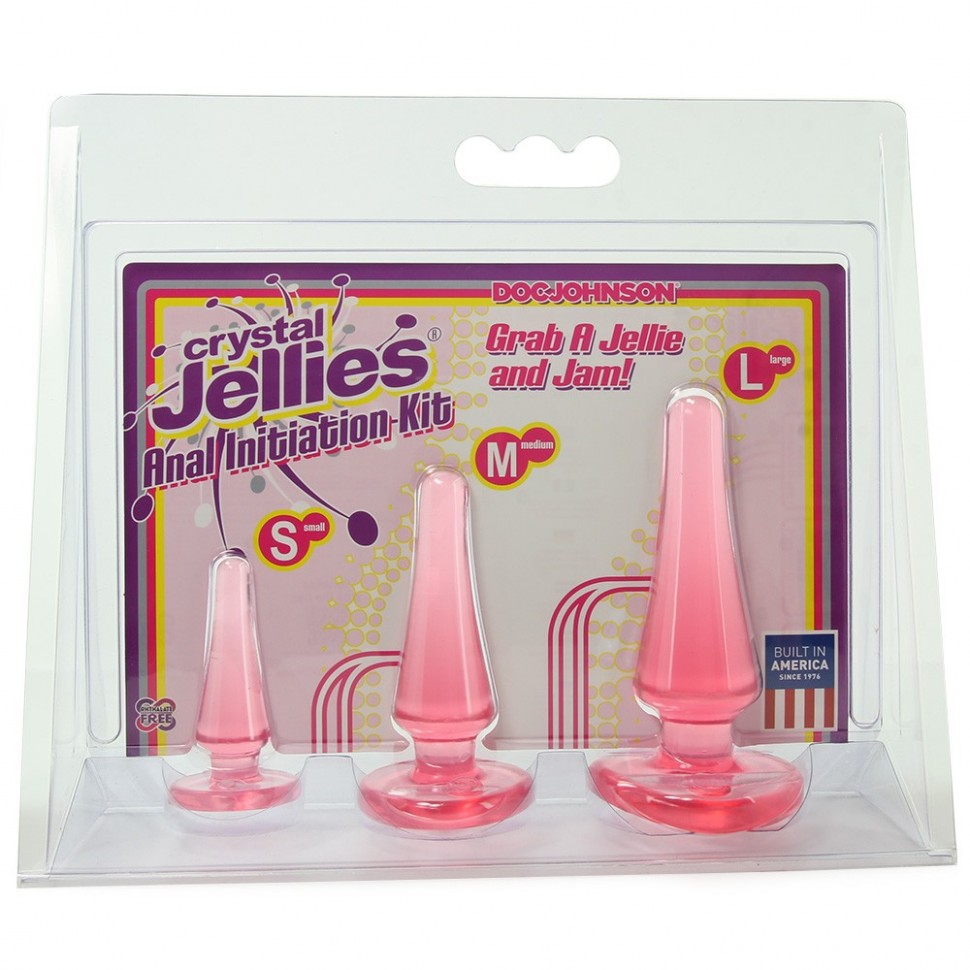    Doc Johnson Crystal Jellies Anal Initiation Kit — Pink
