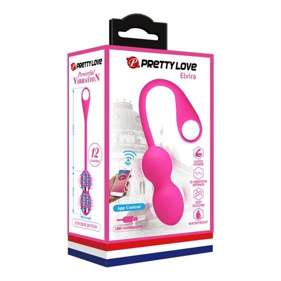   — Pretty Love Elvira Phone control vibro balls Pink
