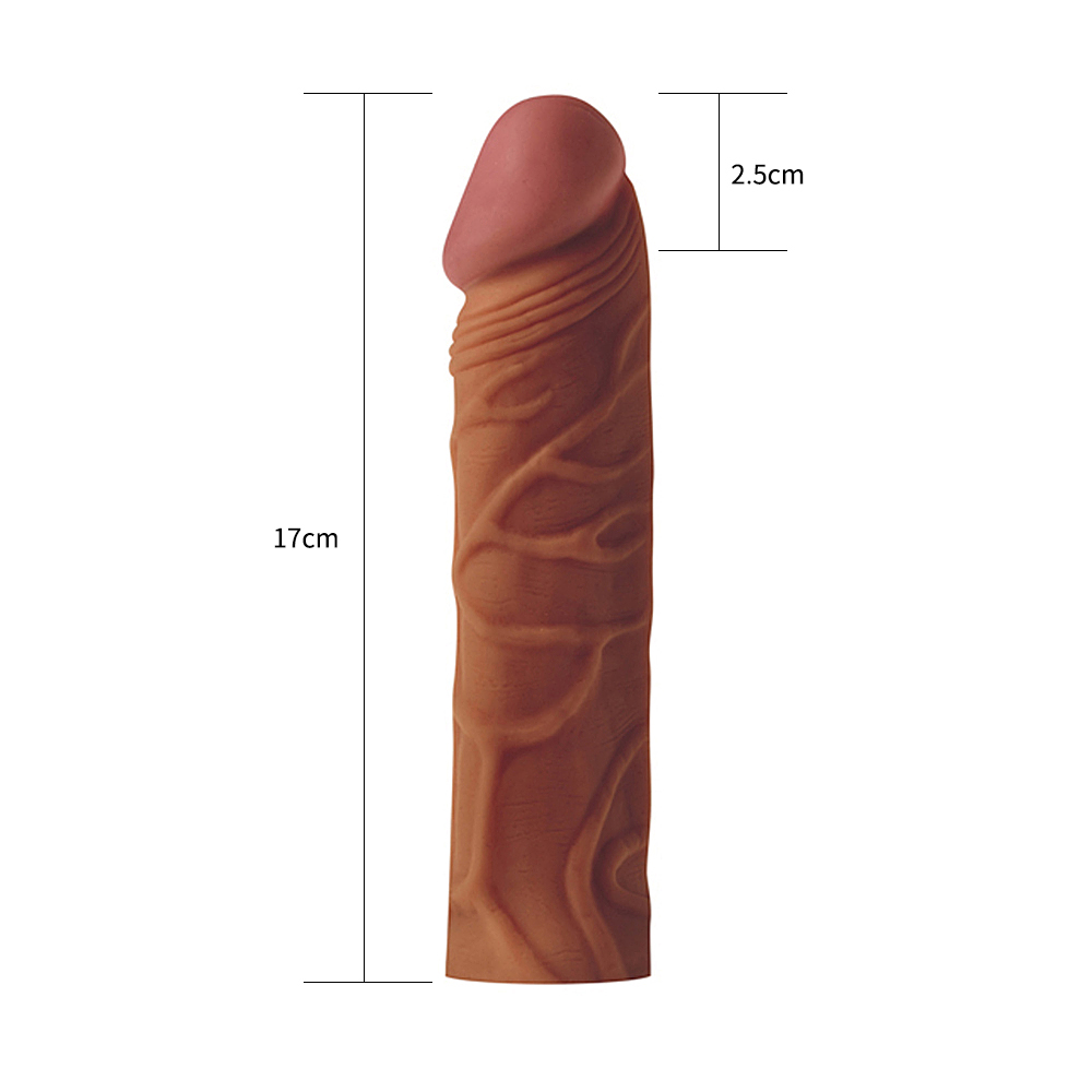     Pleasure X-Tender Penis Sleeve Brown Add 1