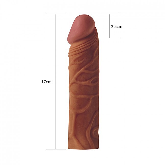     Pleasure X-Tender Penis Sleeve Brown Add 1