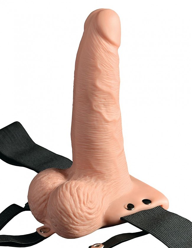 Fetish Fantasy 6 Hollow Rechargeable Strap-on with Balls        , 17,55 