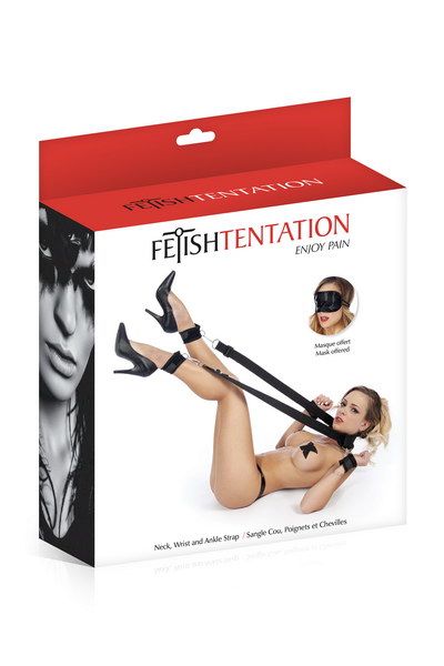      Fetish Tentation Neck, Wrist and Ankle Strap    