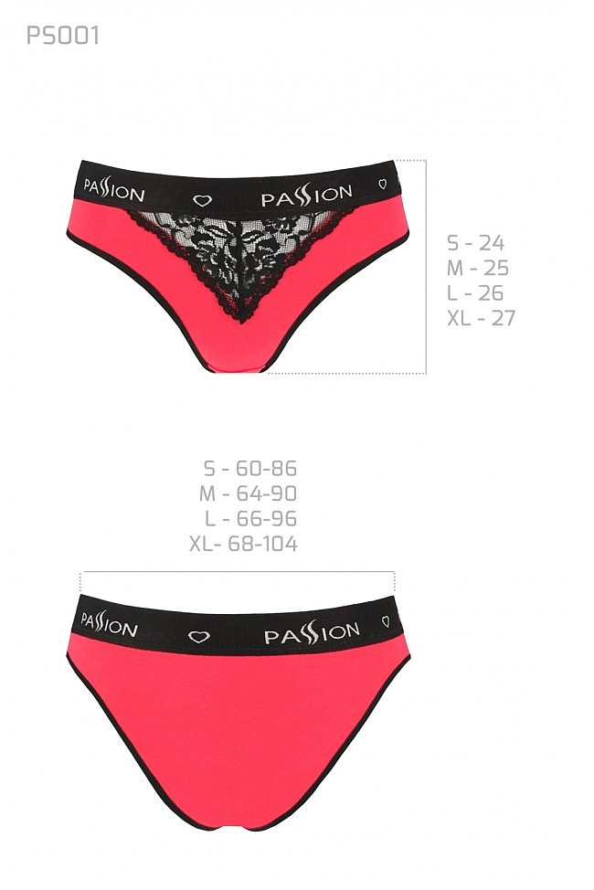 Passion PS001 PANTIES red/black