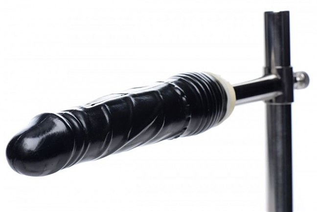Imprisoned Metal Stockade with Dildo