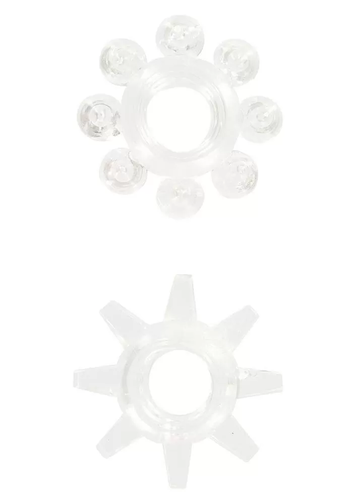 POWER STRETCHY RINGS BLACK 2PC